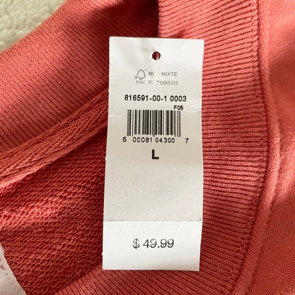 Gap Red Orange Pullivet Sweatshirt Men’s L NWT - Picture 4 of 4